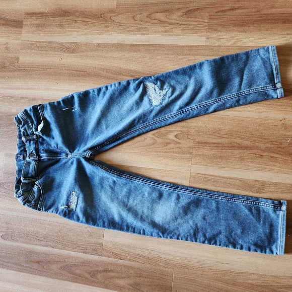 Gap Kids Girls Adjustable Waist Denim Stretch Slim Jeans Size 10 Reg Distressed - Picture 3 of 6